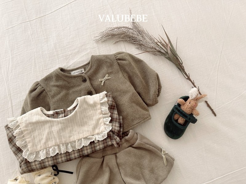 Ribbon Puffer Woolen Jacket by Valu Bebe for Baby - view 12