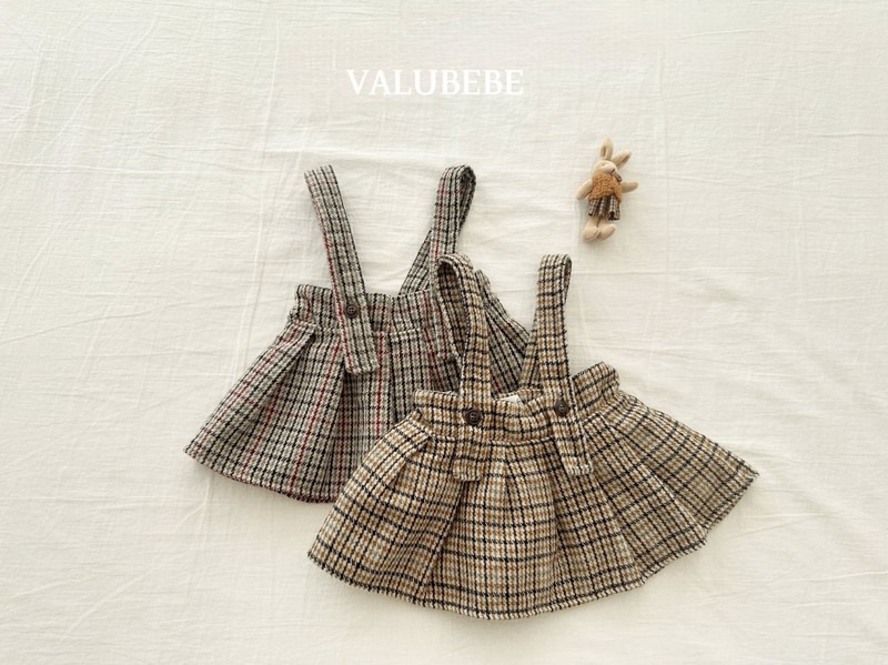 Marble Check Pleated Skirt by Valu Bebe for Baby - view 11