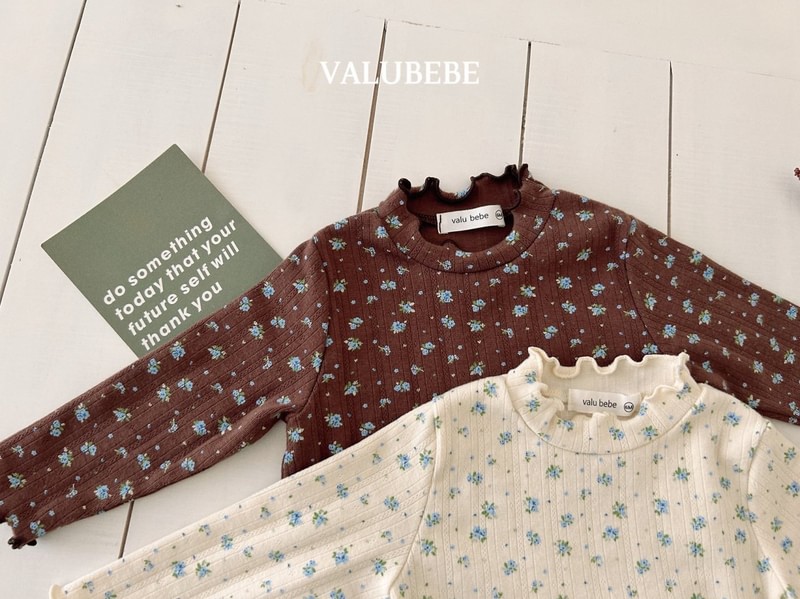 Rose Flower fleeced Fluttering Tee by Valu Bebe for Baby - view 12
