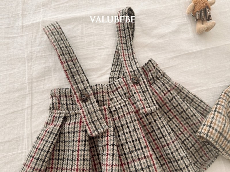 Marble Check Pleated Skirt by Valu Bebe for Baby - view 12