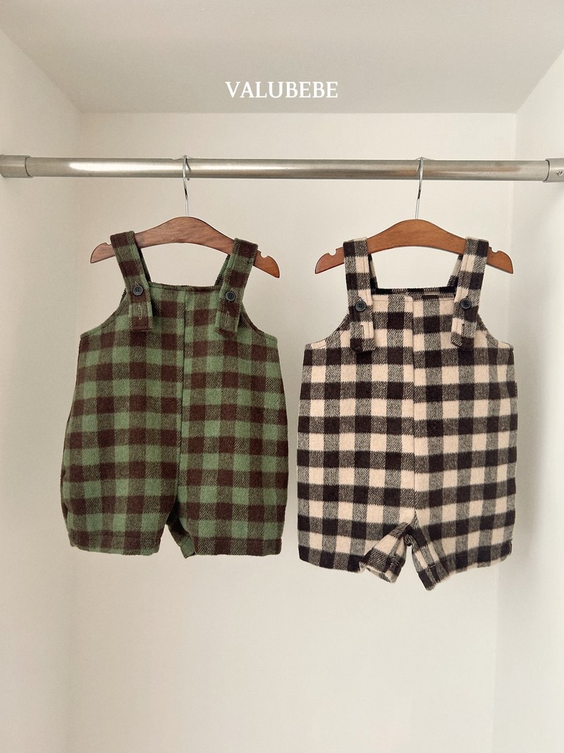 Almond Check Overall Pants by Valu Bebe for Baby - view 1