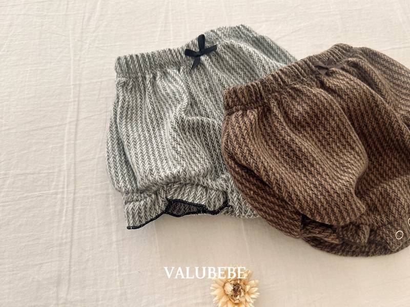 Herringbone Frill Pumpkin Pants by Valu Bebe for Baby - view 11