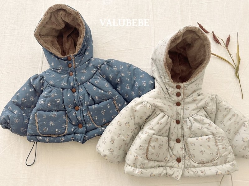 Blanc Shirring Hooded Jacket by Valu Bebe for Baby - view 9
