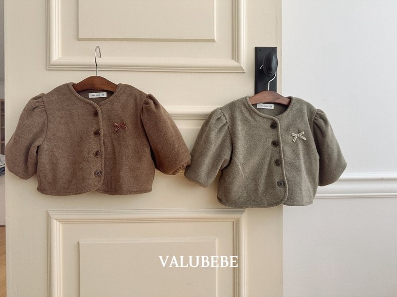 Ribbon Puffer Woolen Jacket by Valu Bebe for Baby - view 1