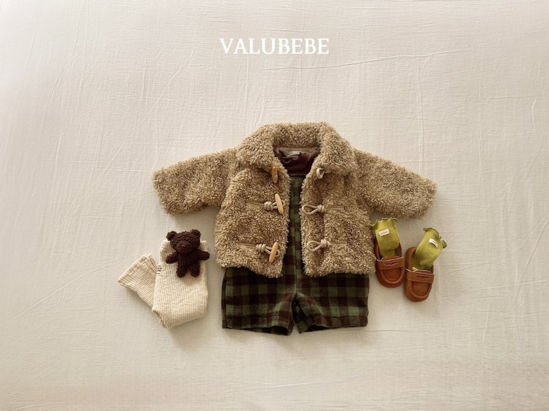 Almond Check Overall Pants by Valu Bebe for Baby - view 4