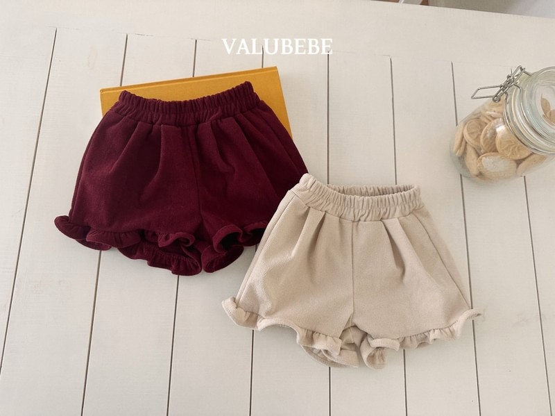 Corduroy Frill Half Pants by Valu Bebe for Baby - view 4