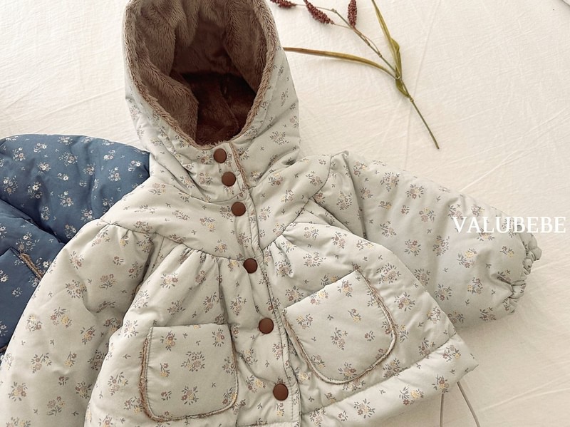 Blanc Shirring Hooded Jacket by Valu Bebe for Baby - view 12
