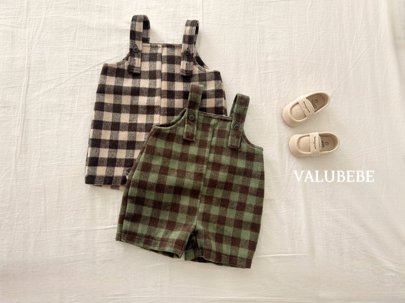 Almond Check Overall Pants by Valu Bebe for Baby - view 6