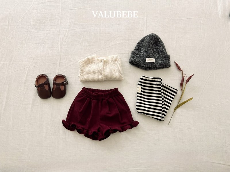 Corduroy Frill Half Pants by Valu Bebe for Baby - view 5