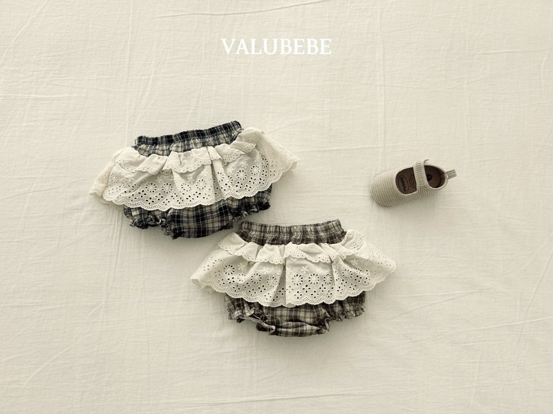 Check Lace Bloomer by Valu Bebe for Baby - view 4