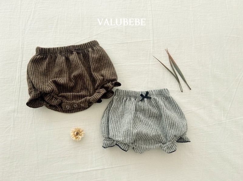 Herringbone Frill Pumpkin Pants by Valu Bebe for Baby - view 1
