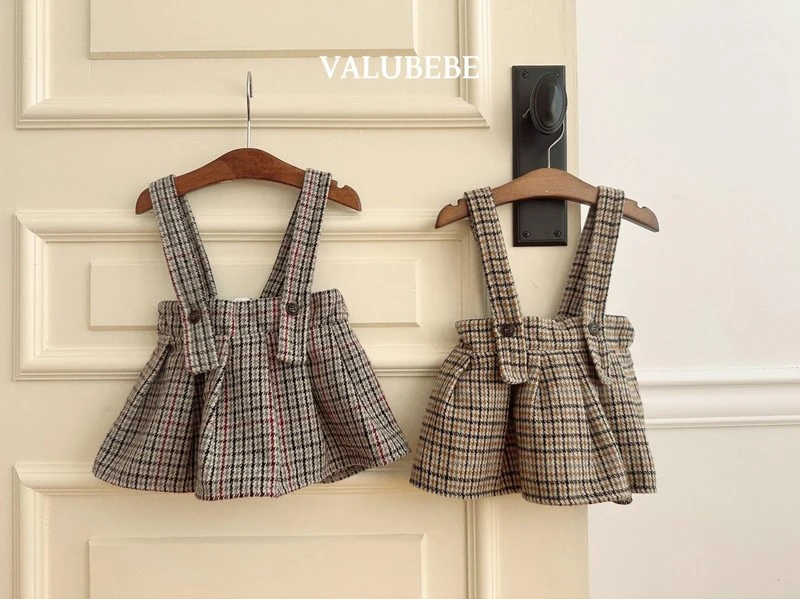 Marble Check Pleated Skirt by Valu Bebe for Baby - view 4