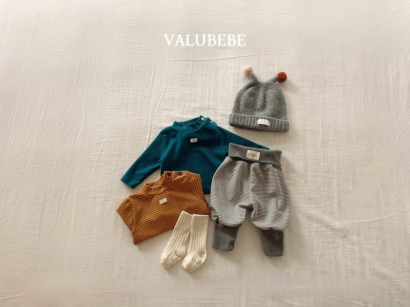 Rookies Striped Half Mock Neck Tee by Valu Bebe for Baby - view 12