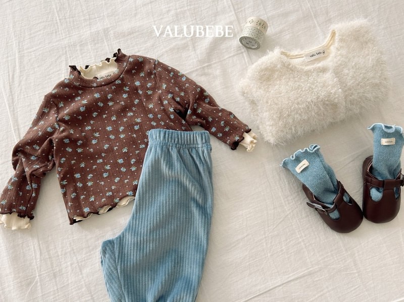 Rose Flower fleeced Fluttering Tee by Valu Bebe for Baby - view 5