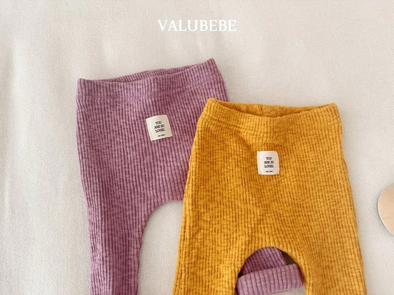 Fleeced Rib Trim Leggings by Valu Bebe for Baby - view 12