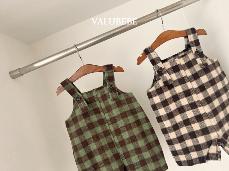 Almond Check Overall Pants by Valu Bebe for Baby - view 9