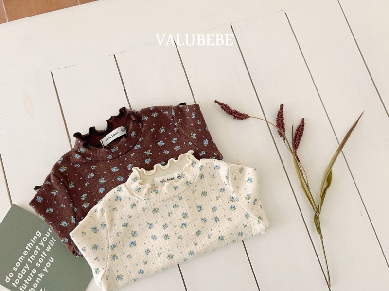 Rose Flower fleeced Fluttering Tee by Valu Bebe for Baby - view 6
