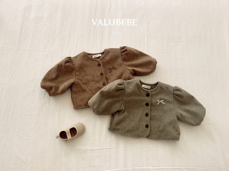 Ribbon Puffer Woolen Jacket by Valu Bebe for Baby - view 7