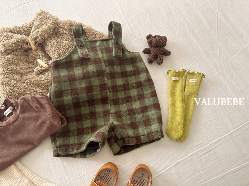 Almond Check Overall Pants by Valu Bebe for Baby - view 10