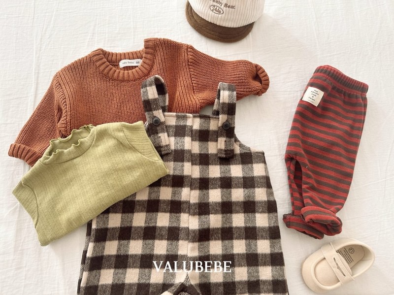 Almond Check Overall Pants by Valu Bebe for Baby - view 11
