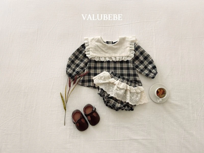 Check Lace Bloomer by Valu Bebe for Baby - view 9