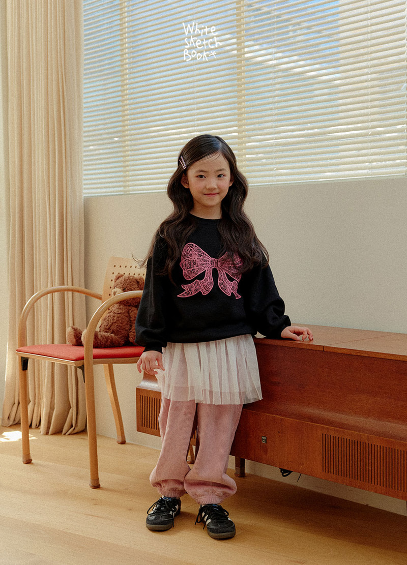 Lily Ribbon Fleece Sweatshirt by Whitesketchbook for Child - view 7