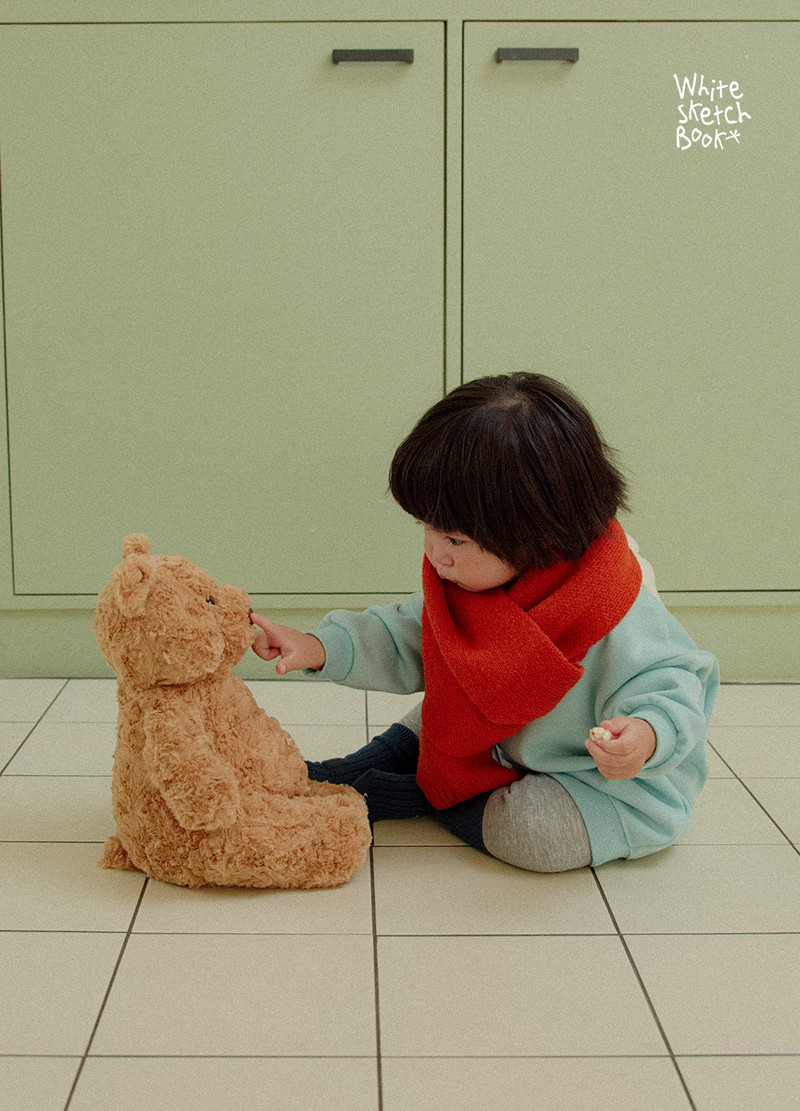 Simple Color Block Fleece Hoodie by Whitesketchbook for Child - view 4