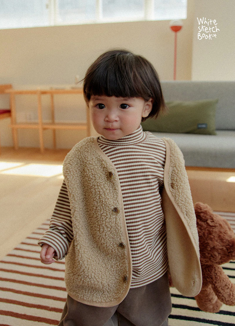 Ribbed Striped Half Turtleneck by Whitesketchbook for Child - view 6