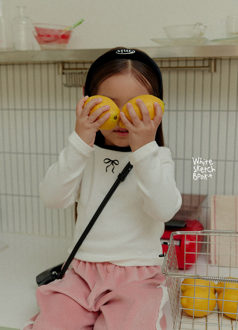Peach Color Block Ribbon Tee by Whitesketchbook for Child - view 5