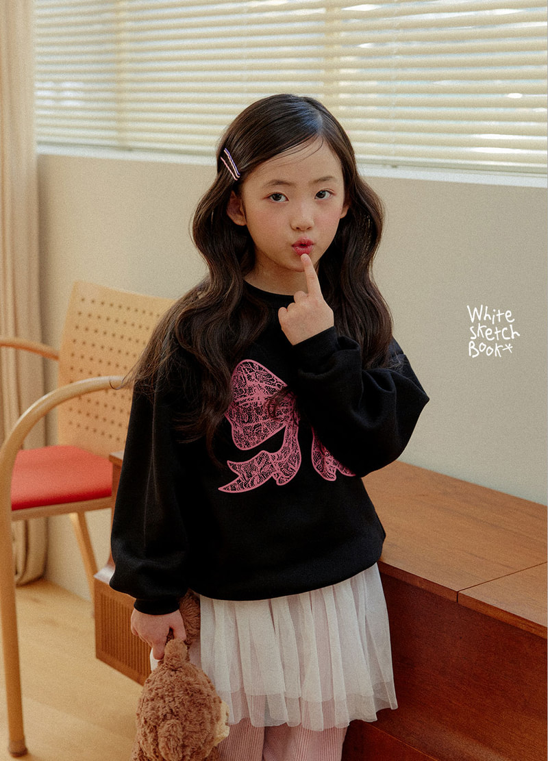Lily Ribbon Fleece Sweatshirt by Whitesketchbook for Child - view 8