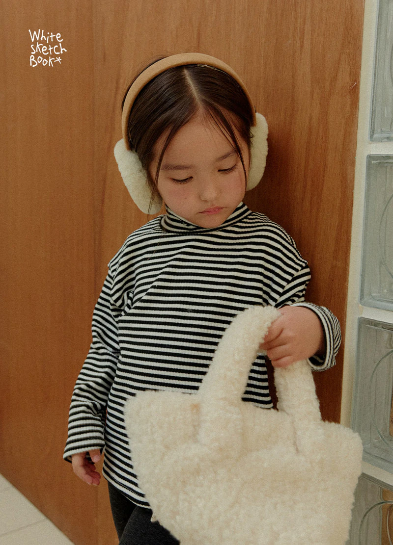 Ribbed Striped Half Turtleneck by Whitesketchbook for Child - view 7