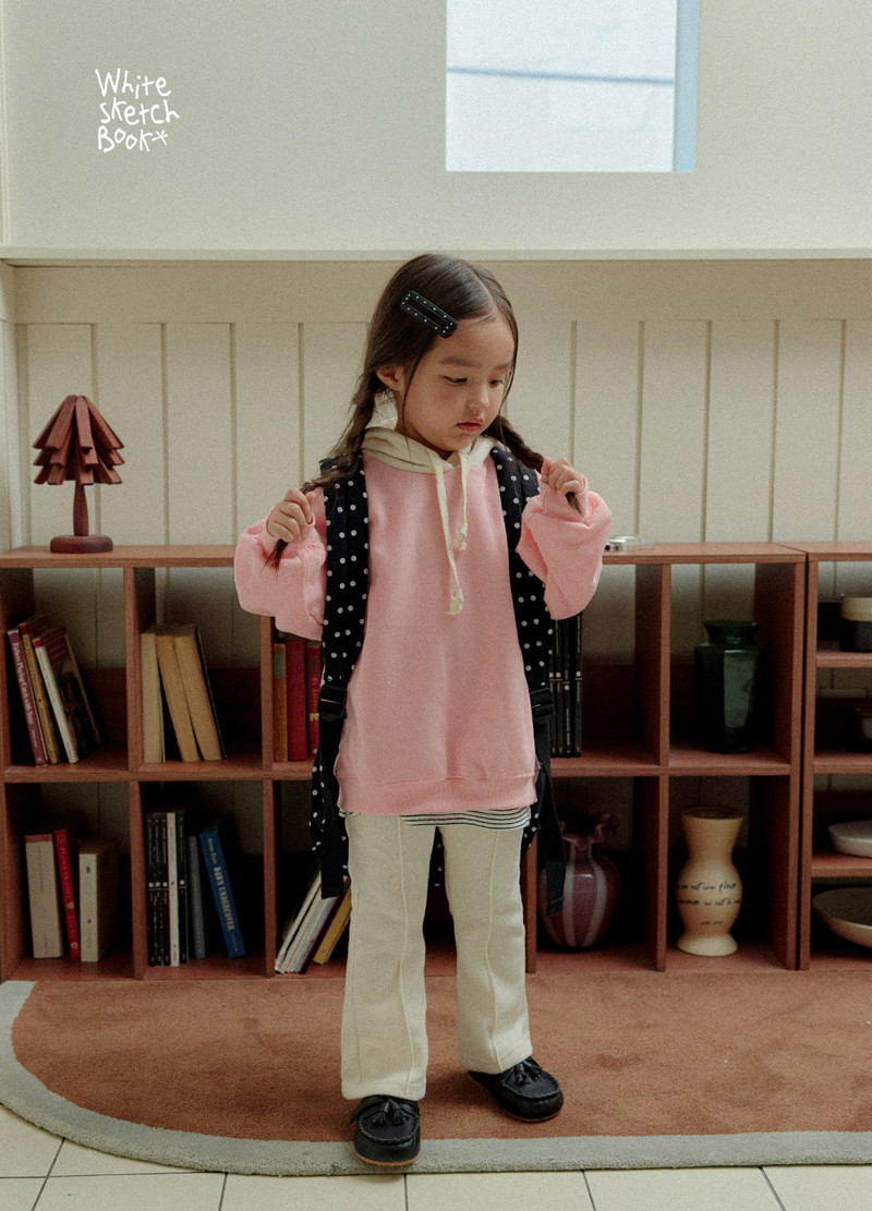 Simple Color Block Fleece Hoodie by Whitesketchbook for Child - view 6