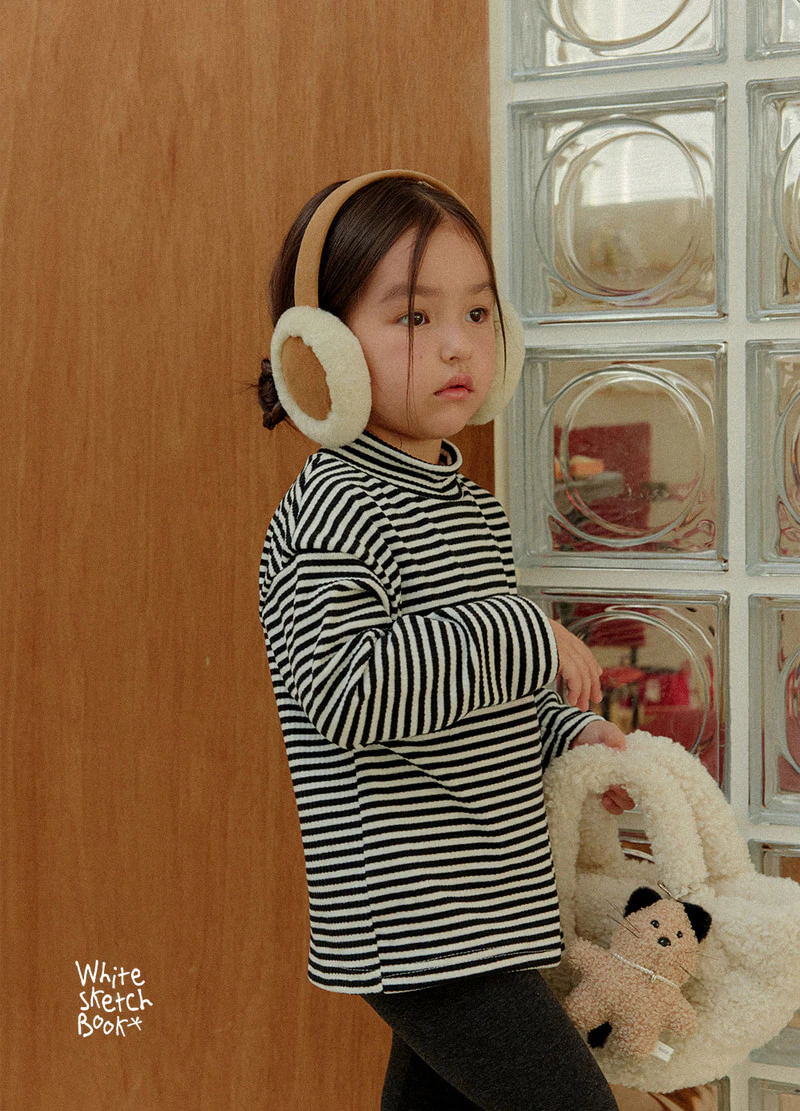 Ribbed Striped Half Turtleneck by Whitesketchbook for Child - view 8