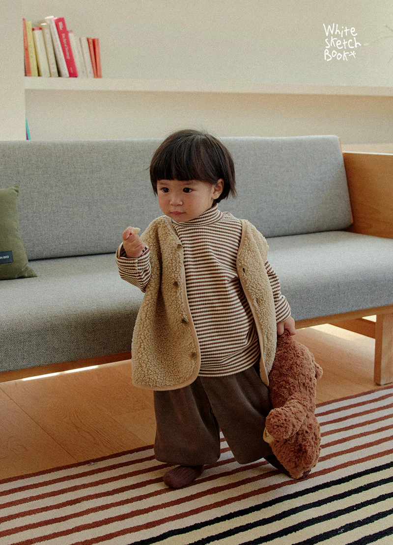 Ribbed Mink Jogger Pants by Whitesketchbook for Child - view 3