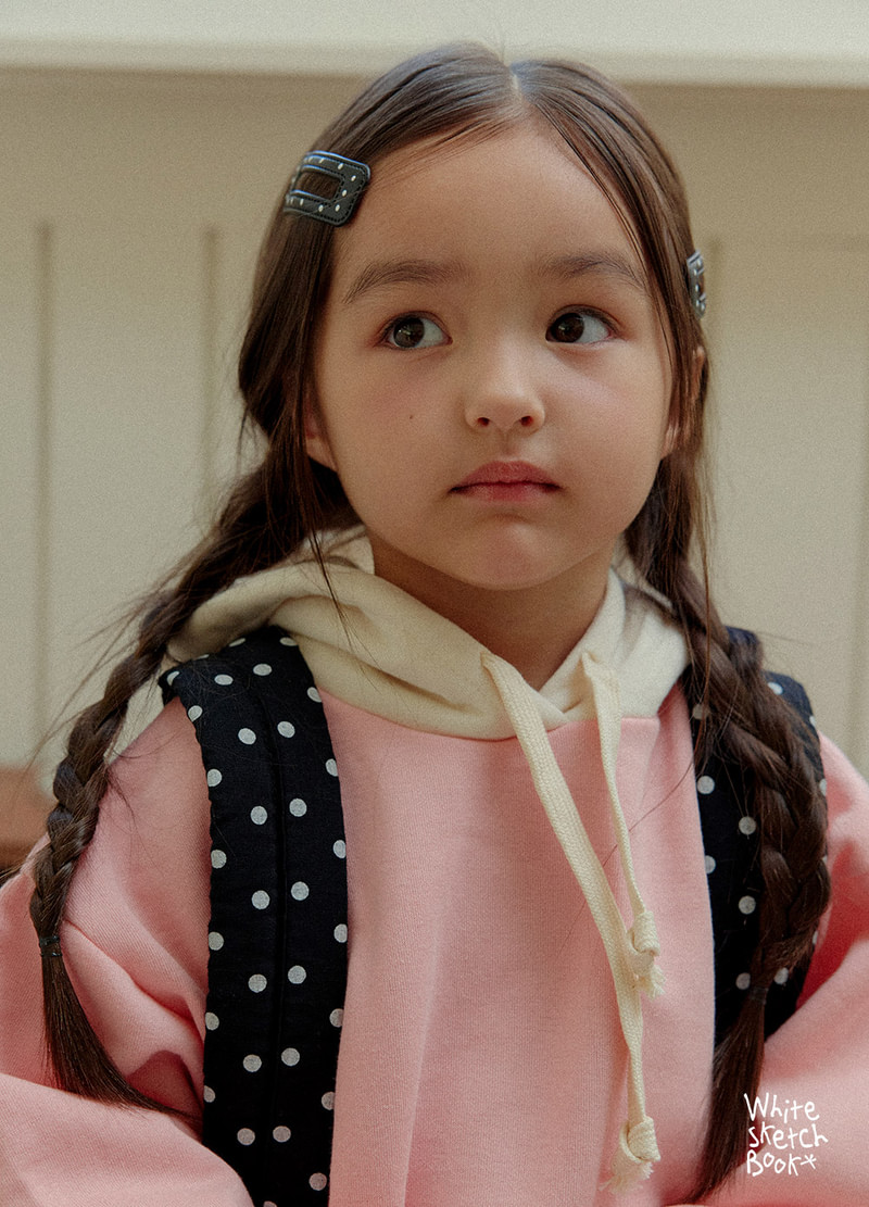 Simple Color Block Fleece Hoodie by Whitesketchbook for Child - view 7