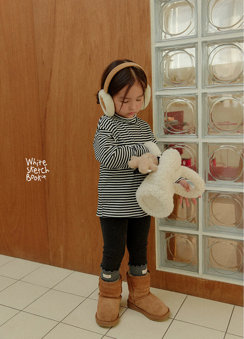 Ribbed Striped Half Turtleneck by Whitesketchbook for Child - view 9