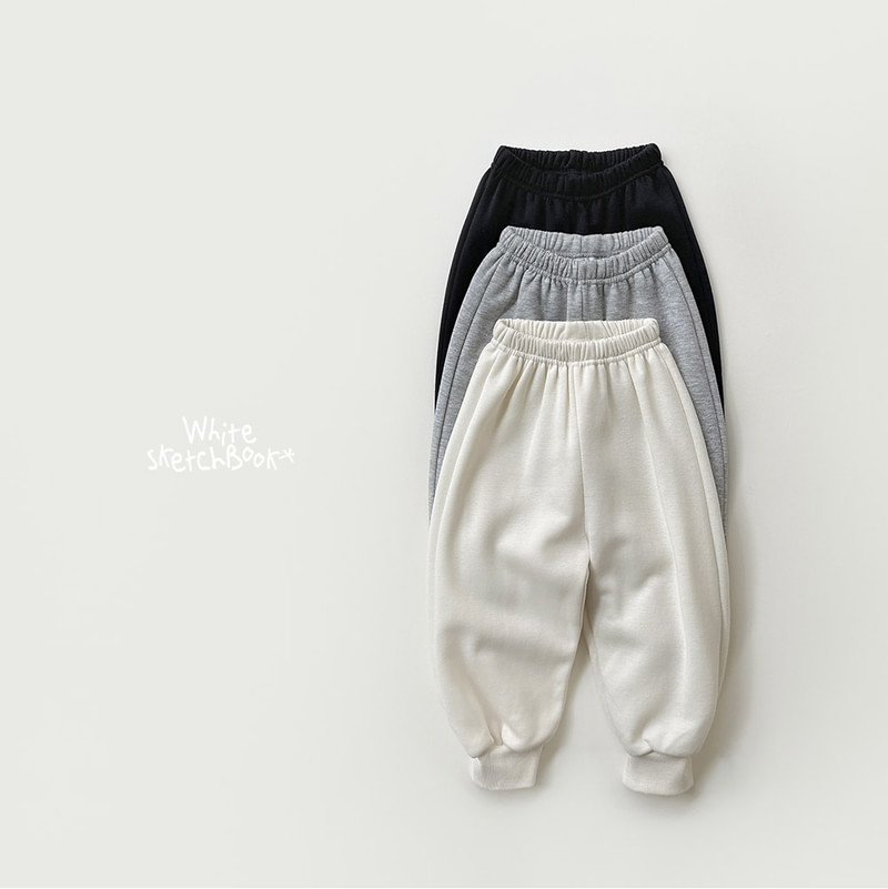 Bongbong Rib Trim Jogger Pants (Fleece) by Whitesketchbook for Child - view 11
