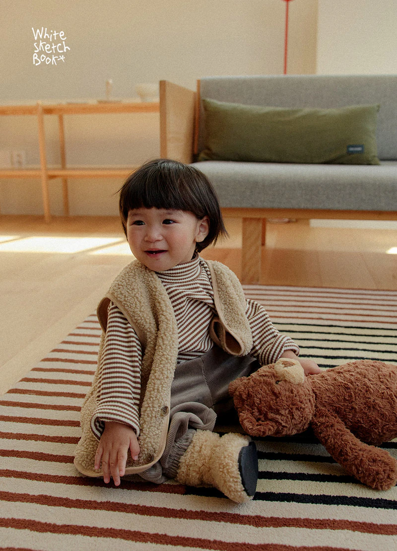 Ribbed Mink Jogger Pants by Whitesketchbook for Child - view 5