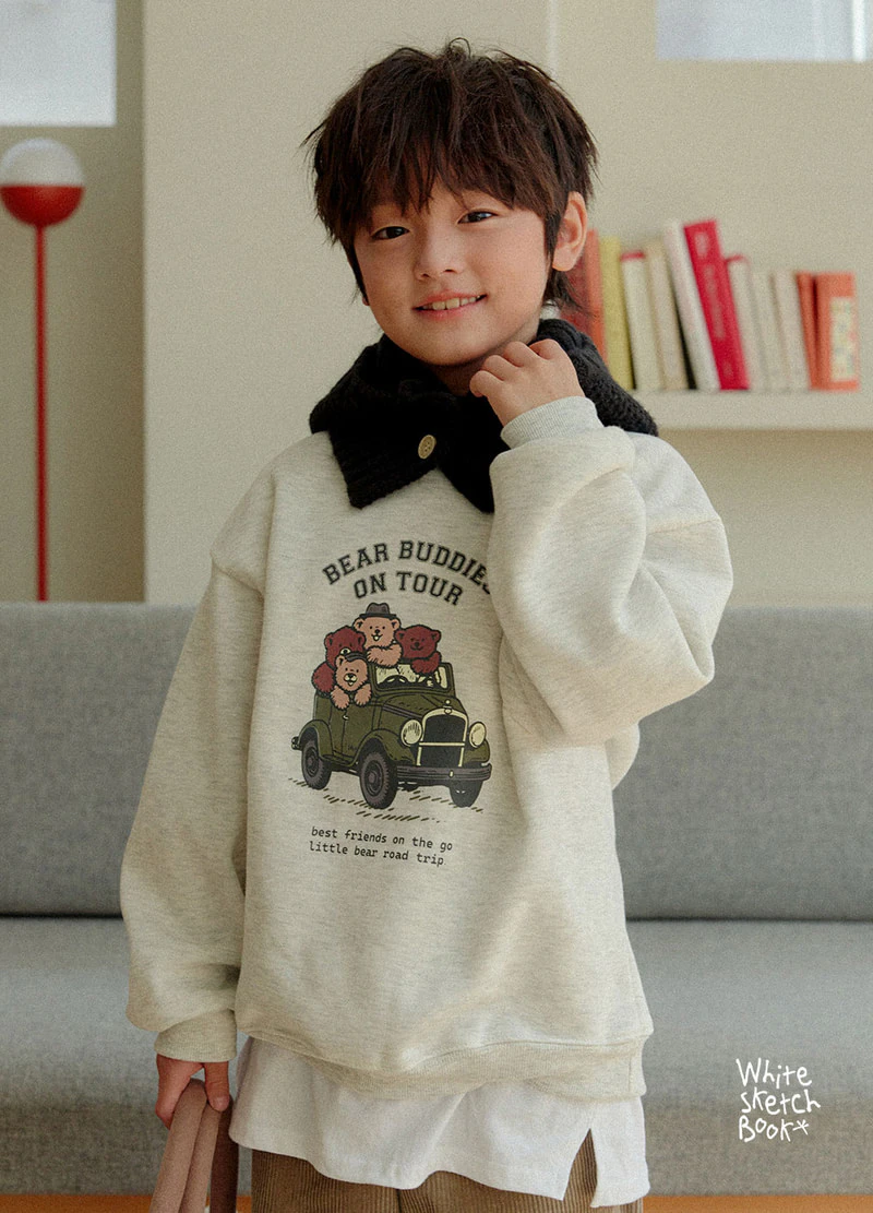 Bear Tour Fleece Sweatshirt by Whitesketchbook for Child - view 8