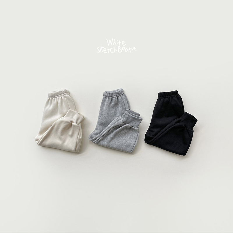 Bongbong Rib Trim Jogger Pants (Fleece) by Whitesketchbook for Child - view 12