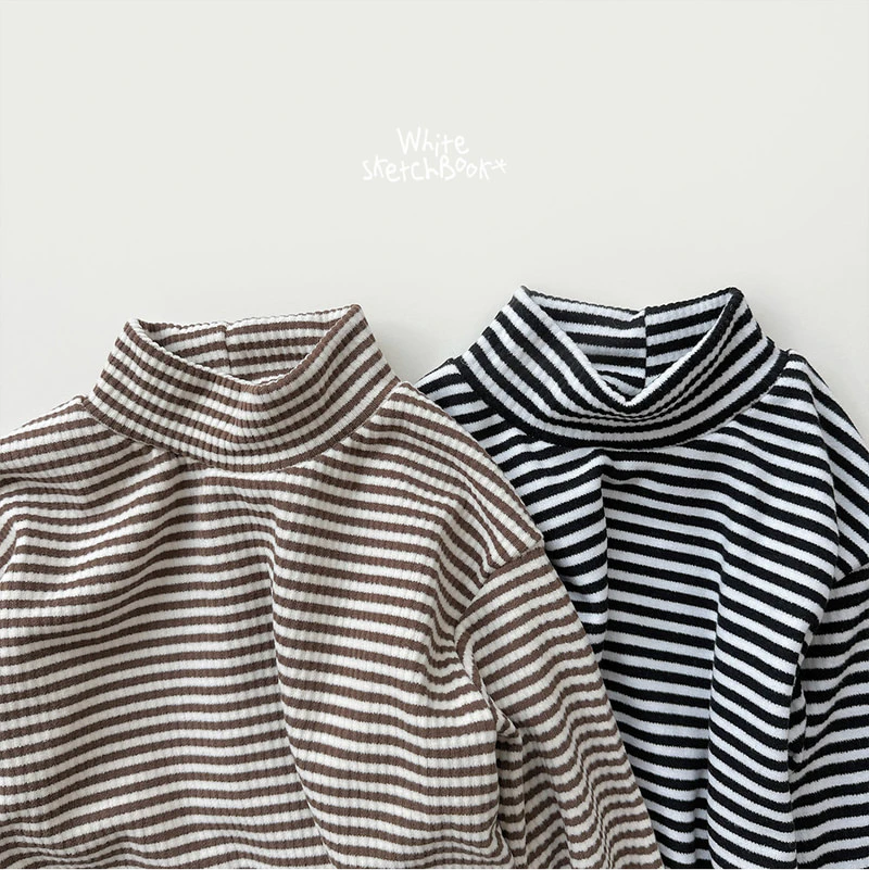 Ribbed Striped Half Turtleneck by Whitesketchbook for Child - view 11