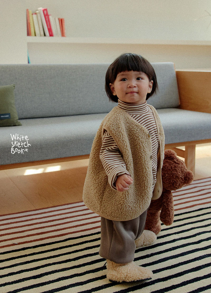 Ribbed Mink Jogger Pants by Whitesketchbook for Child - view 6