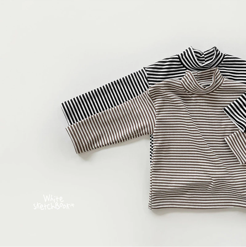 Ribbed Striped Half Turtleneck by Whitesketchbook for Child - view 12