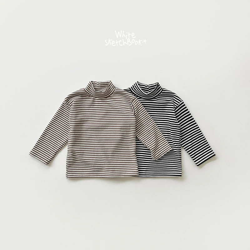 Ribbed Striped Half Turtleneck by Whitesketchbook for Child - view 1
