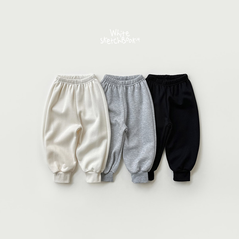 Bongbong Rib Trim Jogger Pants (Fleece) by Whitesketchbook for Child - view 1