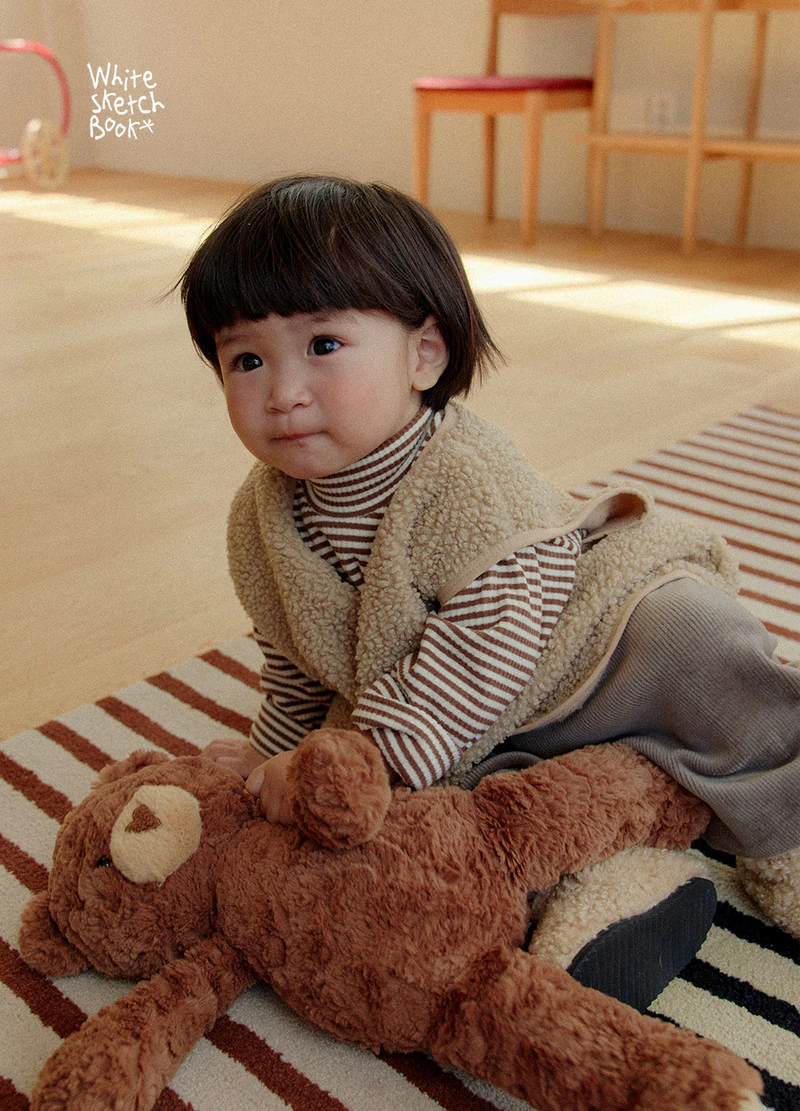 Ribbed Striped Half Turtleneck by Whitesketchbook for Child - view 3