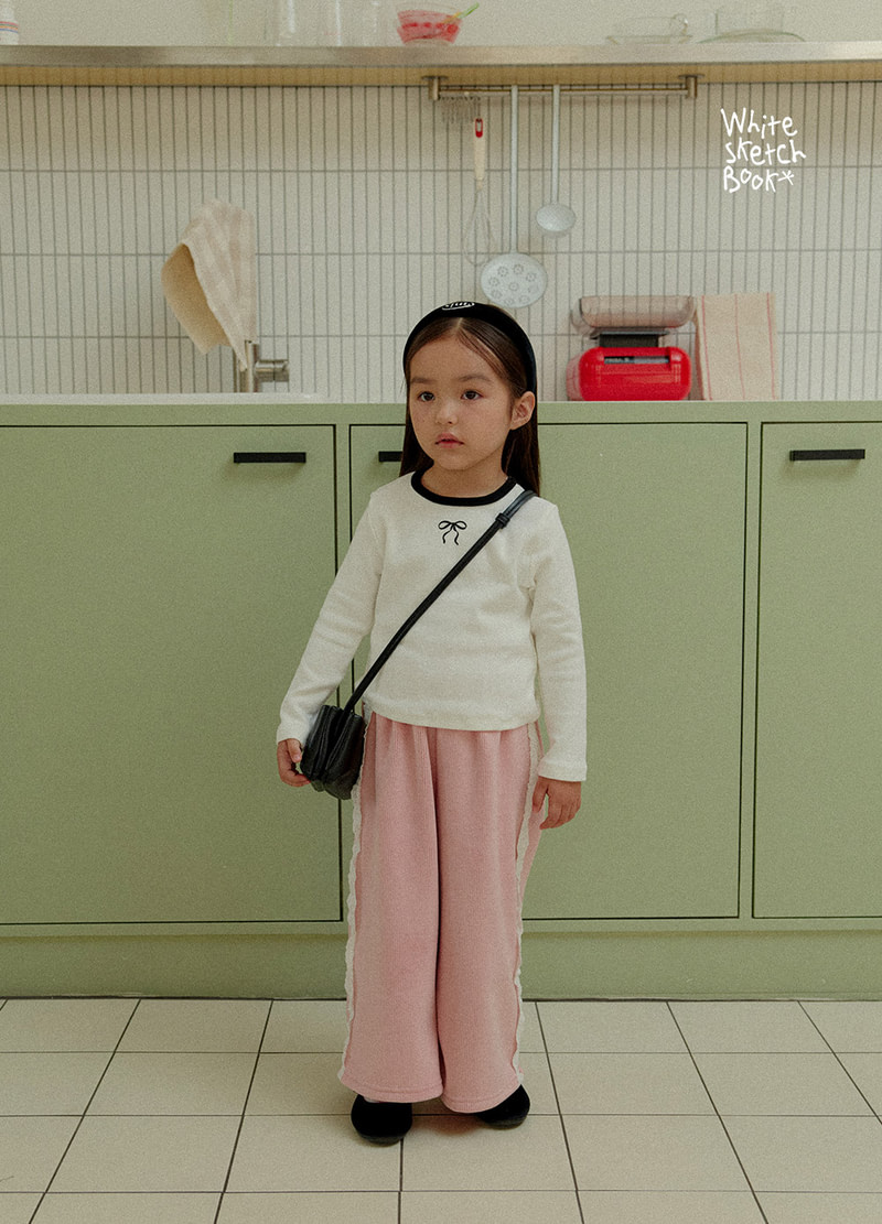 Peach Color Block Ribbon Tee by Whitesketchbook for Child - view 3