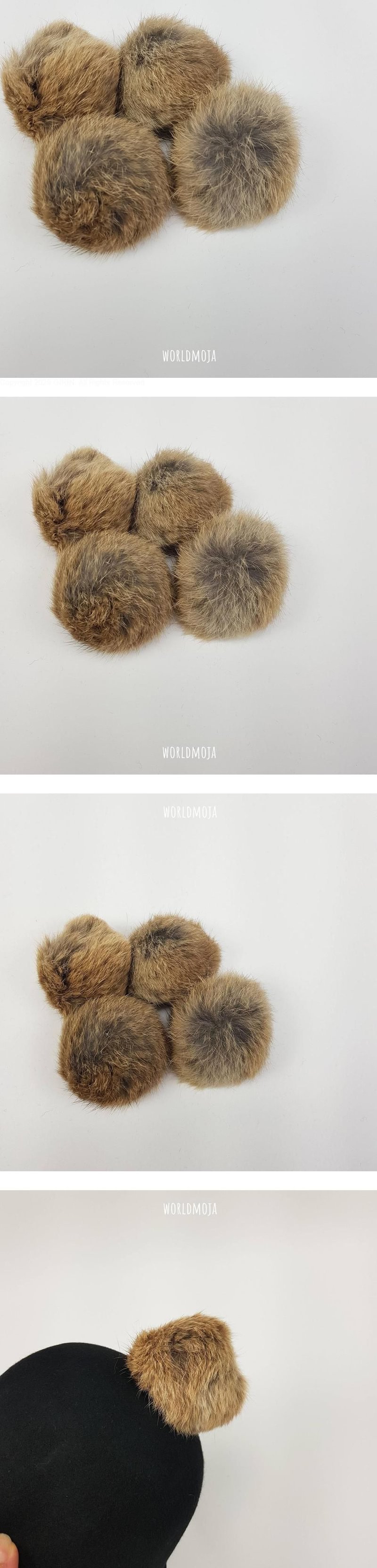 Rabbit Fur Brooch by World Moja for Child unisex - view 1