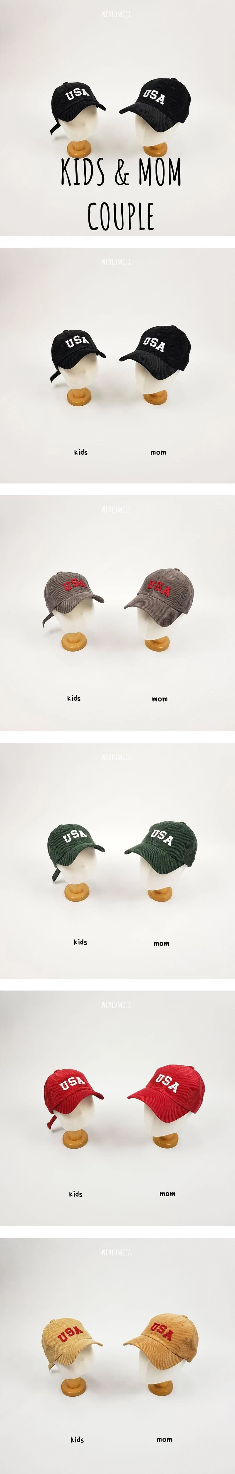 USA Corduroy Ball Cap by World Moja for Child - view 1