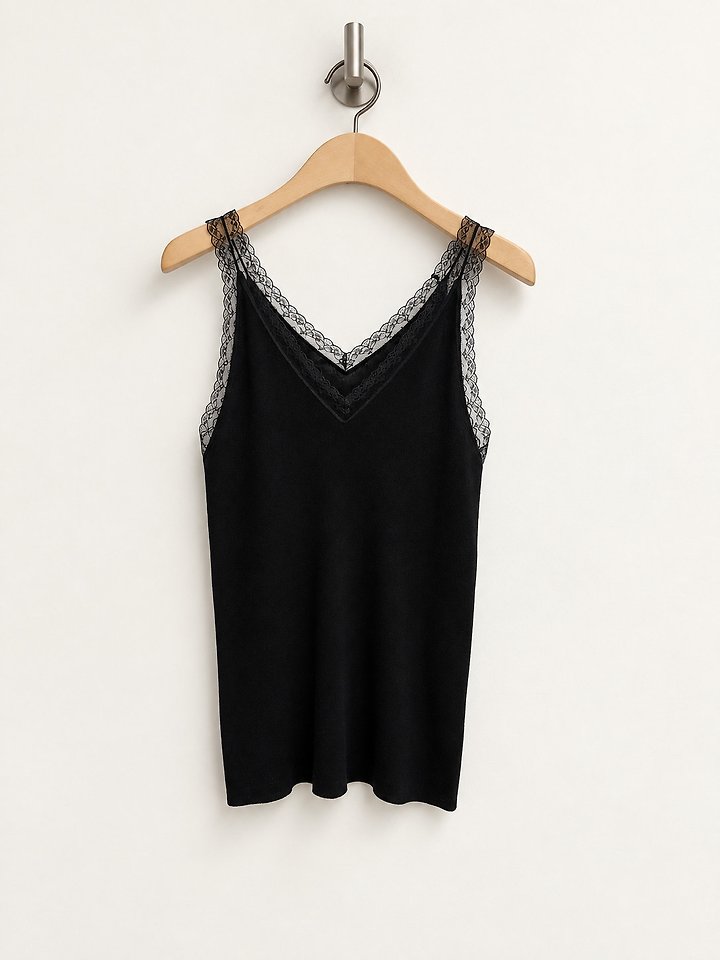 Lace Knit Wool Sleeveless Top by Yikho for Women - view 11